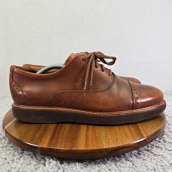 Samuel Hubbard Market Cap Toe Whiskey Brown Lifestyle Daily Oxford Shoe Mens 9 - Picture 3 of 14